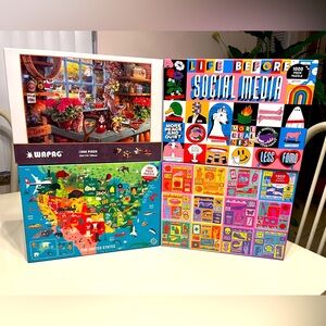 4 Jigsaw Puzzles - 1000 Pieces Each 🧩